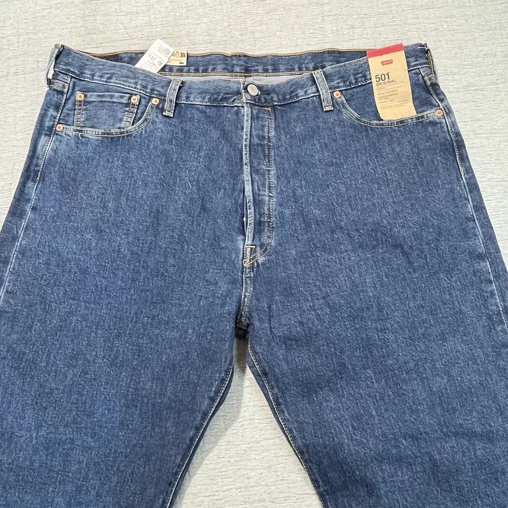 NWT MEN'S LEVI JEANS‎ 501 Original Straight Button Fly Stretch 44X34